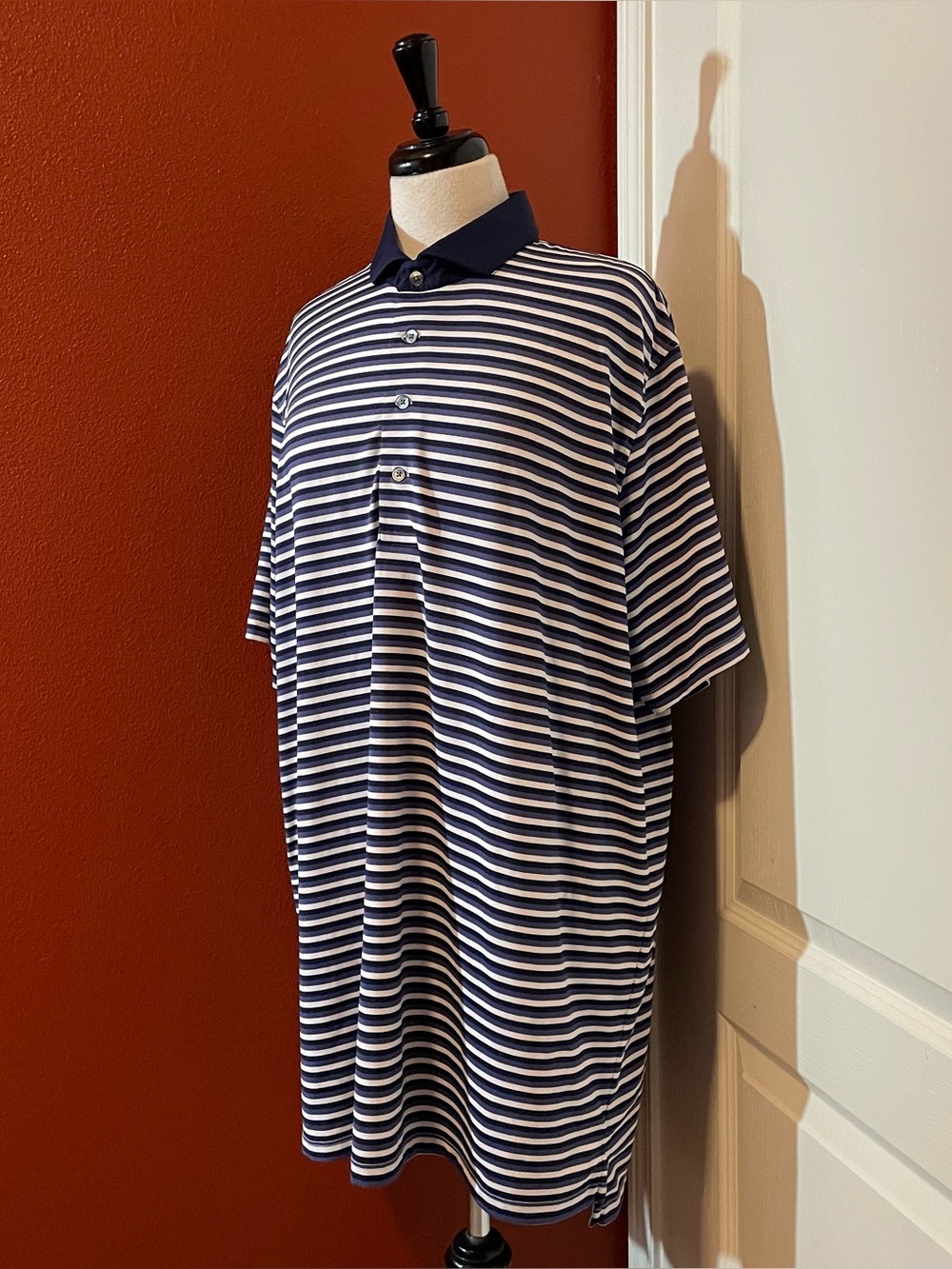 Greyson Men’s Winoka Striped Lightweight Polyester Breathable Golfing Polo